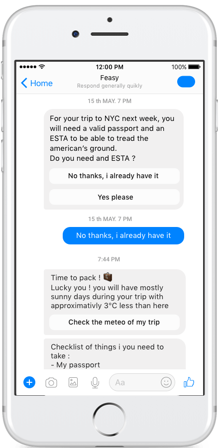 Feasy-Messenger-ckecklist